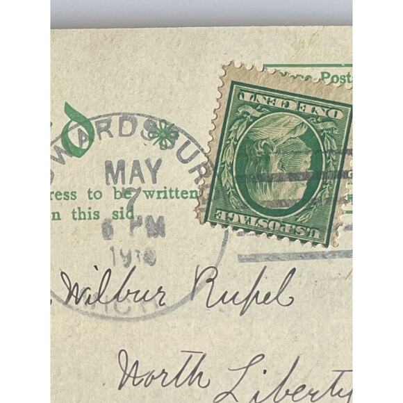 Atq WWI Era Postcard 1916-18 Ephemera Little Girl Talking On Wall Phone Litho - Picture 4 of 5